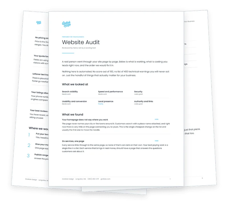 Sample Graticle website audit