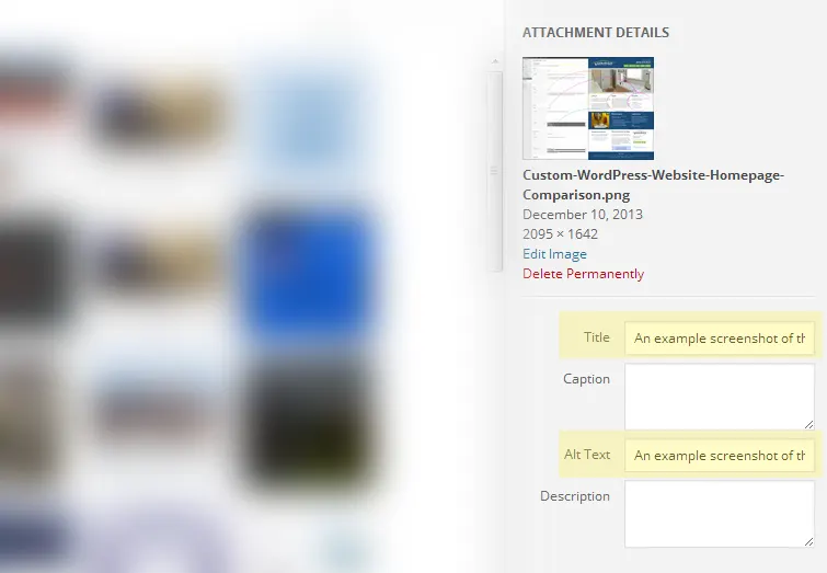 Using the Alt and Title tags in WordPress