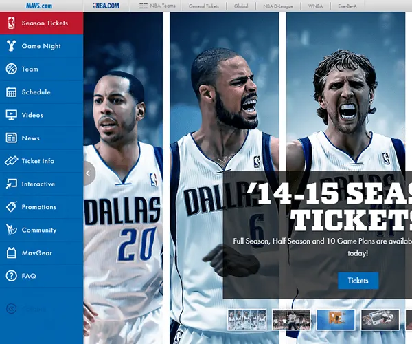 Dallas Mavericks WordPress Website