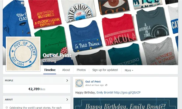 Out of Print - Facebook Page