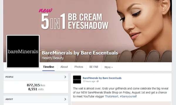 bareMinerals - Facebook Page