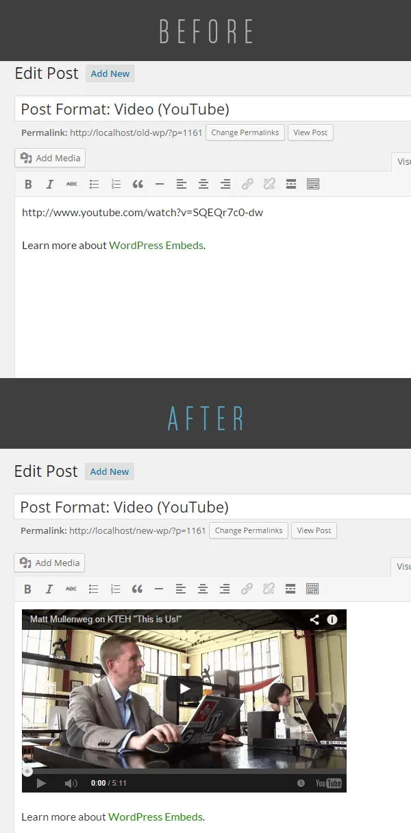 Preview Embedded Content in WordPress 4