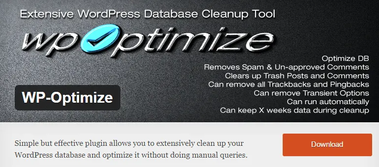 WP Optimize - WordPress Plugin