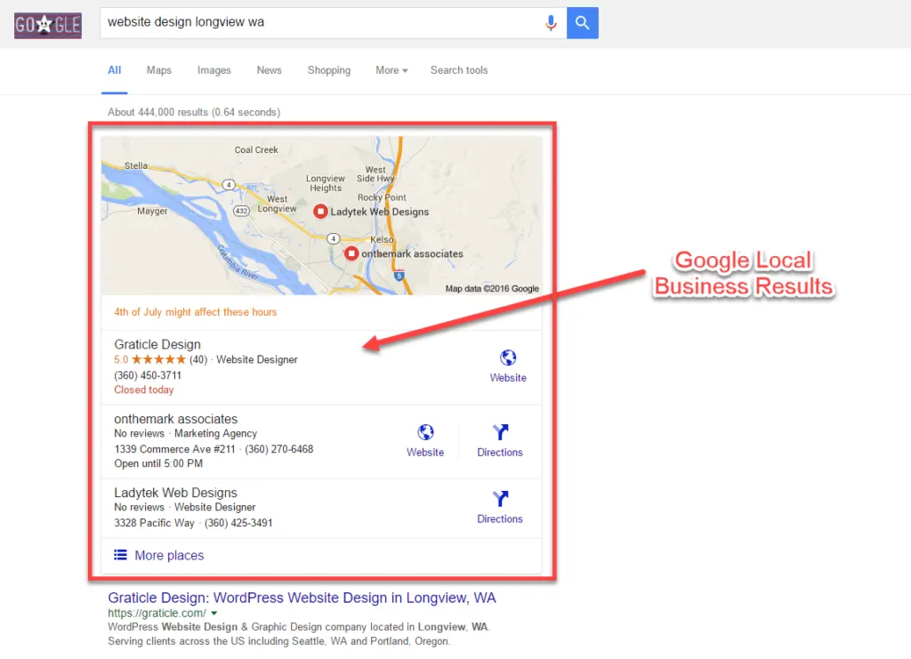 Local Business Results