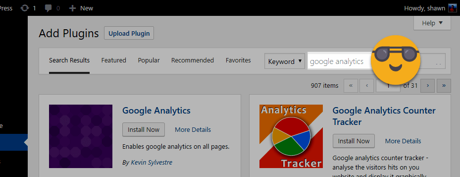 06 - Search for Google Analytics Plugin