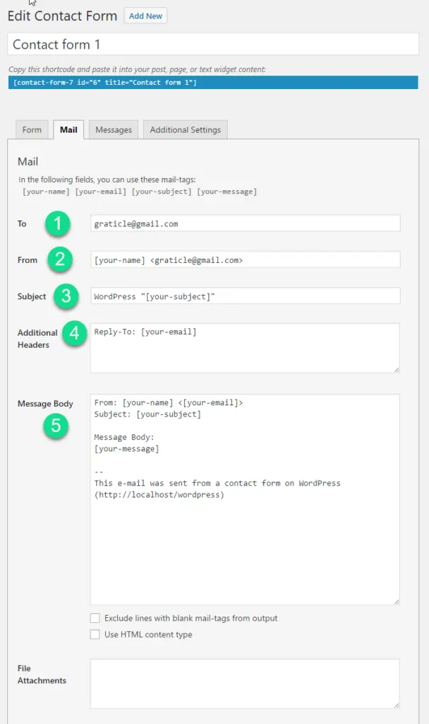 07 - Mail fields