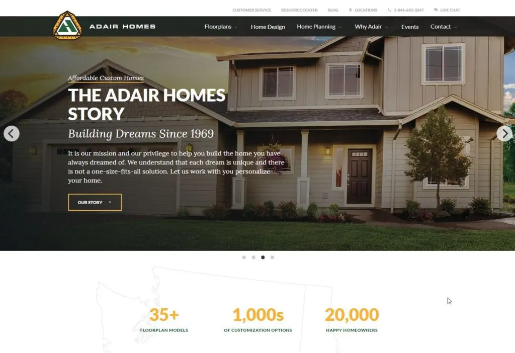 Custom Home Builder Web Design in Portland OR