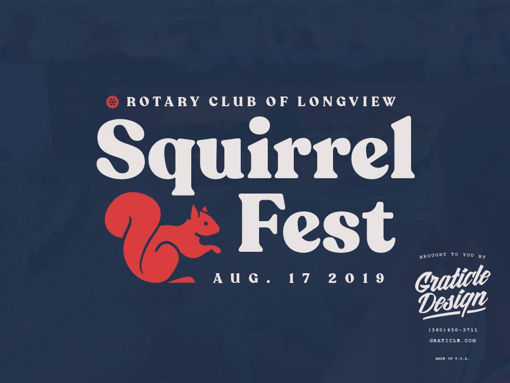 Squirrel Fest Graticle Design Longview, Washington