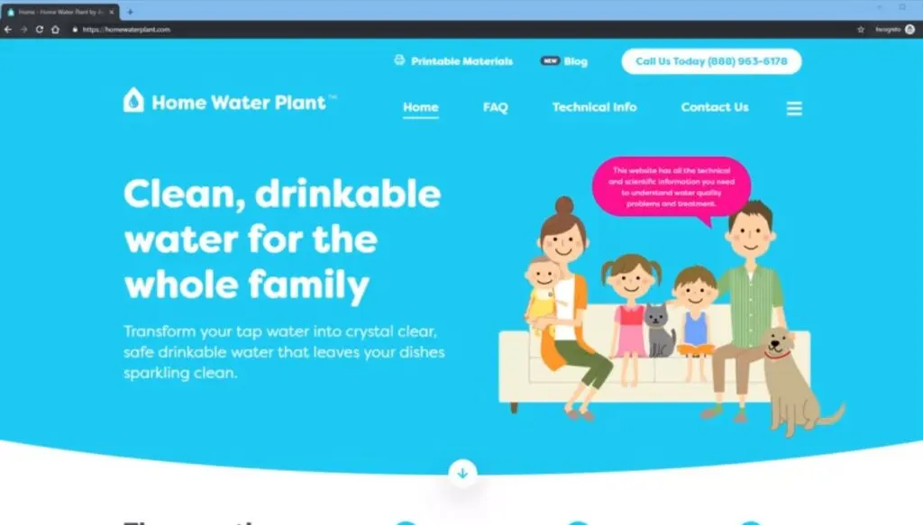 Home water plant web design auburn wa