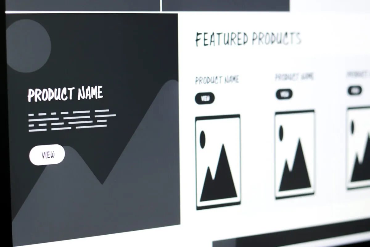 Featured products wifeframe