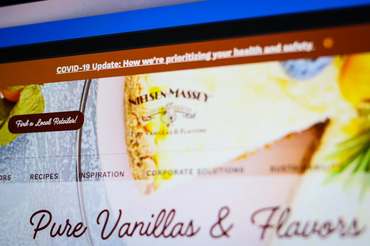 Coronavirus notice on a websites design