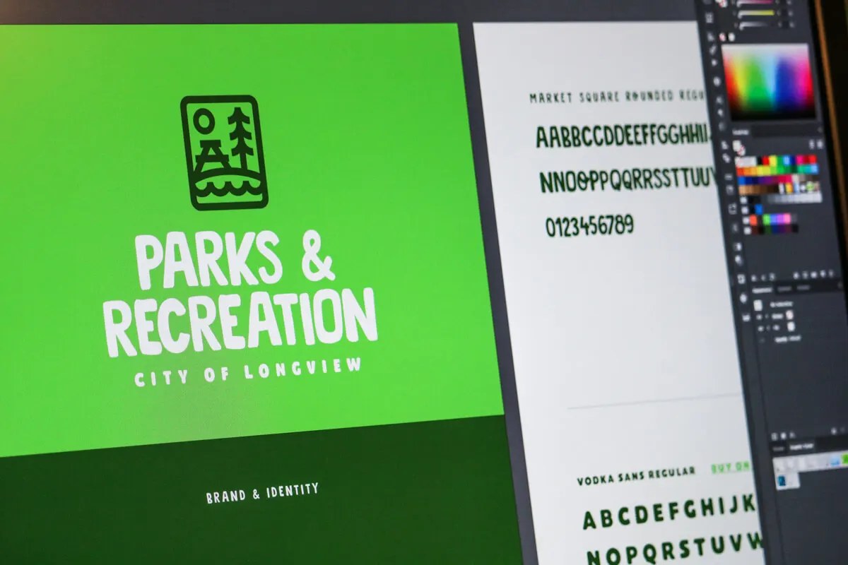 Photo of a logo design for Longview Parks & Recreation
