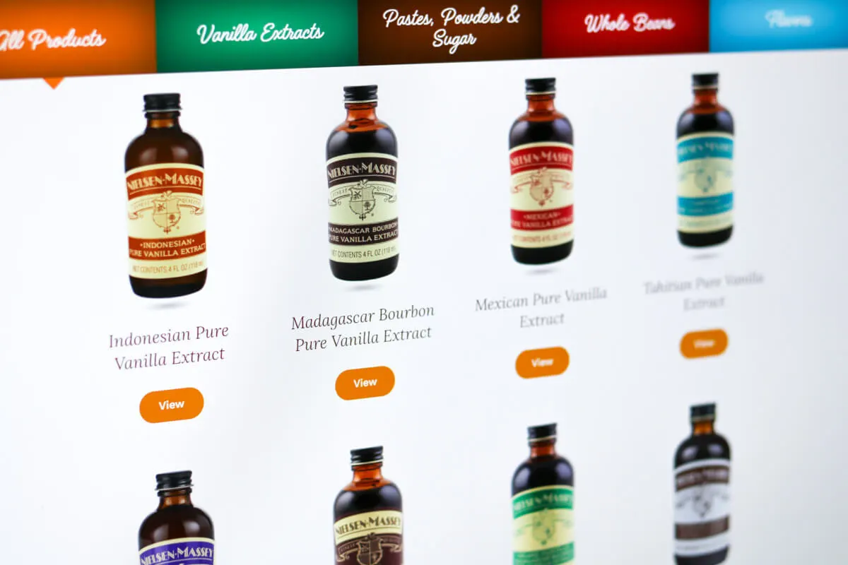Featured products page design