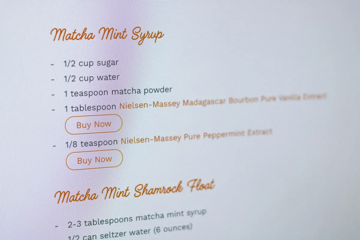 Recipe details design