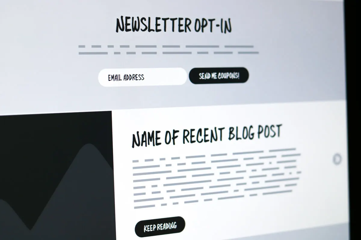 Wireframe consumer product website