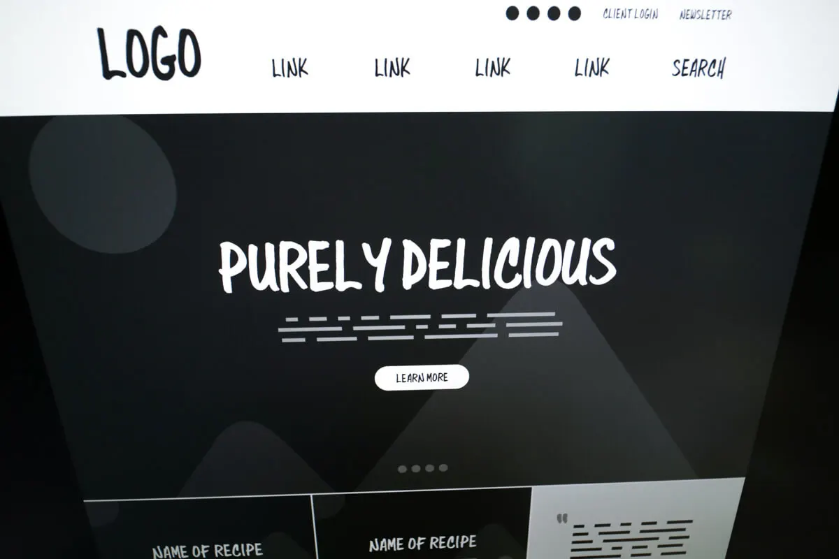 Wireframe Nielsen-Massey web design
