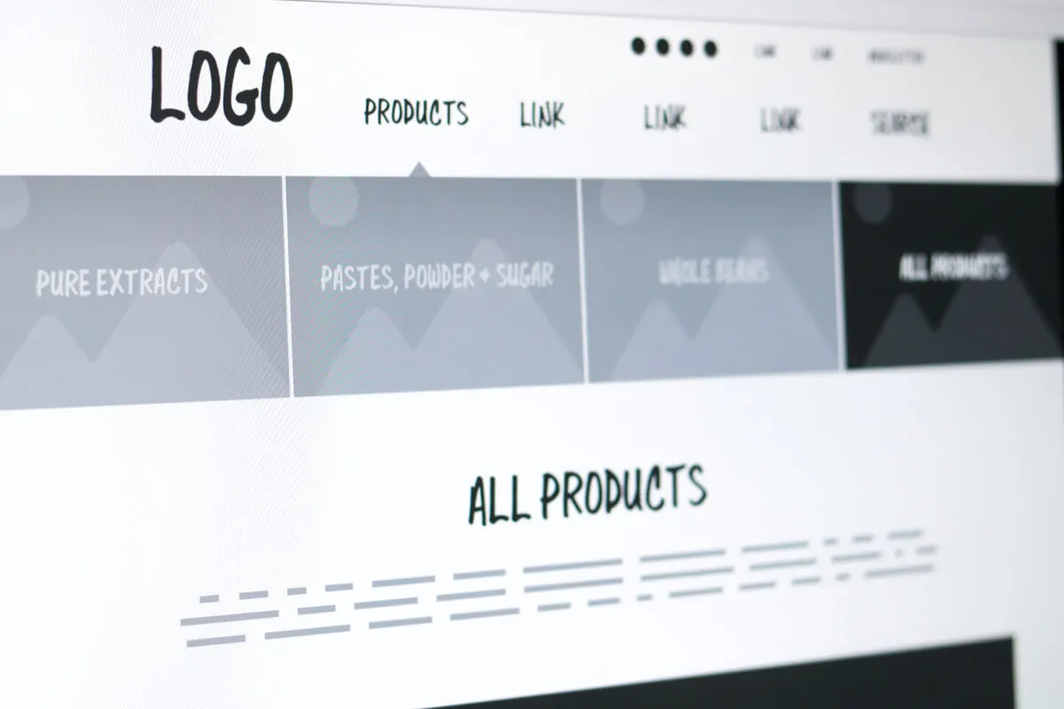 Wireframe web design