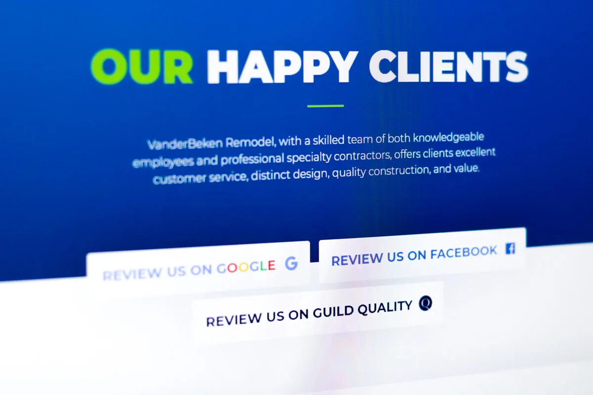 Reviews and Social Media Link Reviews Design