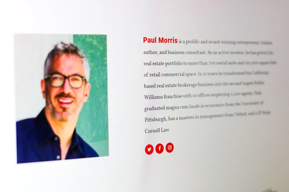 author profile web design