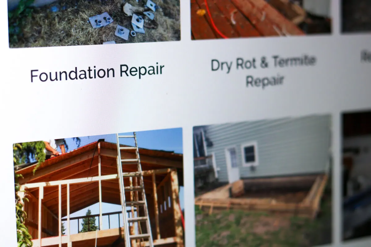 construction photo gallery design
