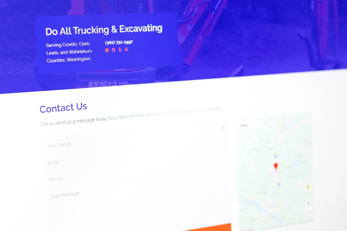 contact page website design