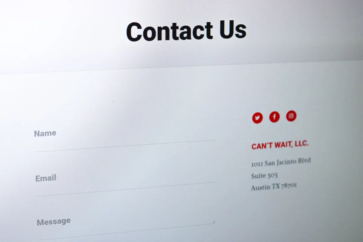 contact us form design