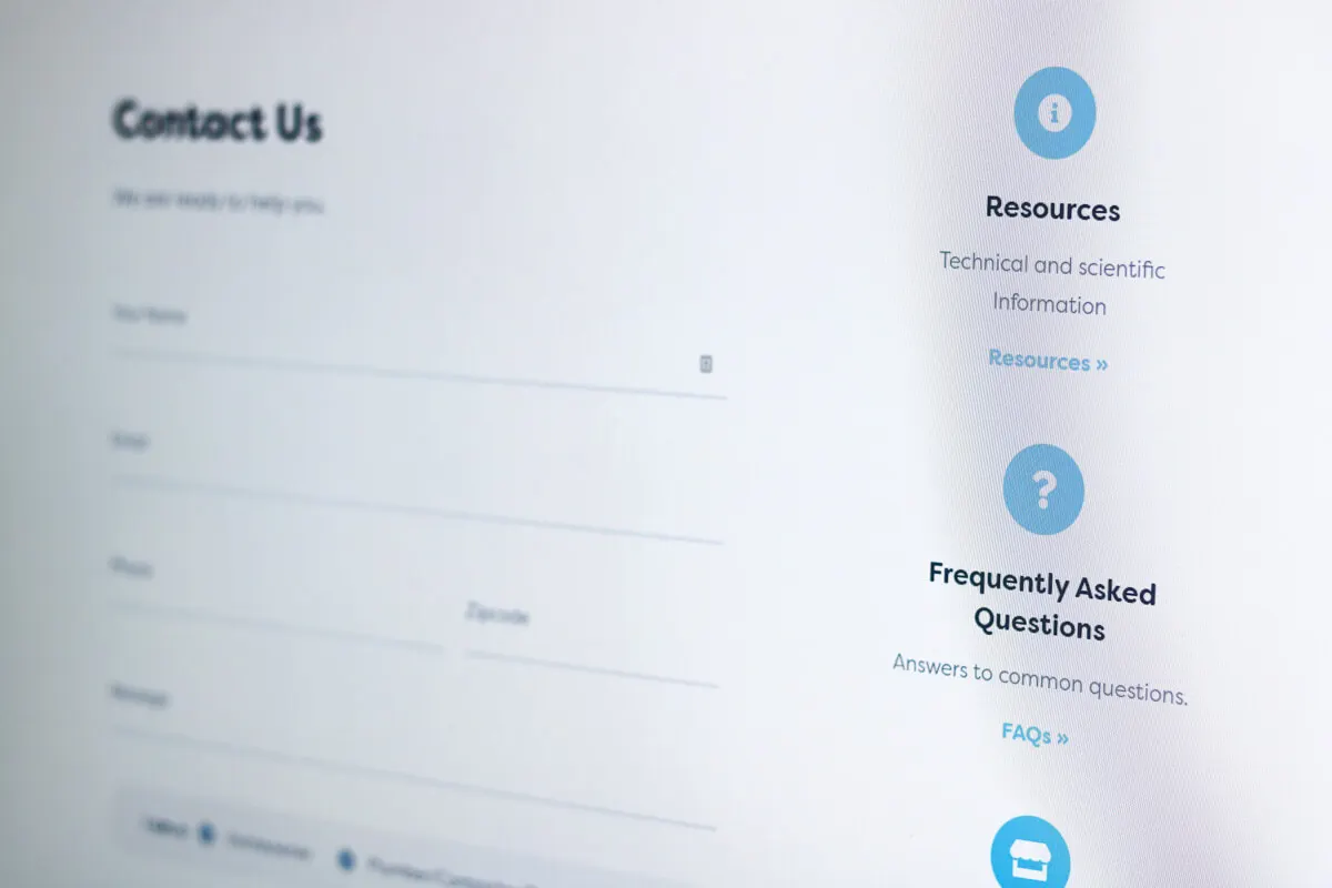 Contact Us Form Design