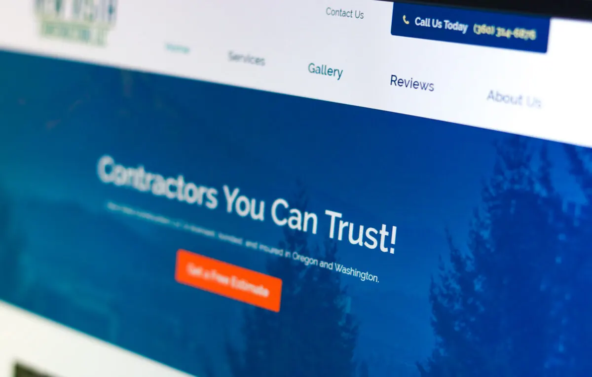 contractor web design phone number