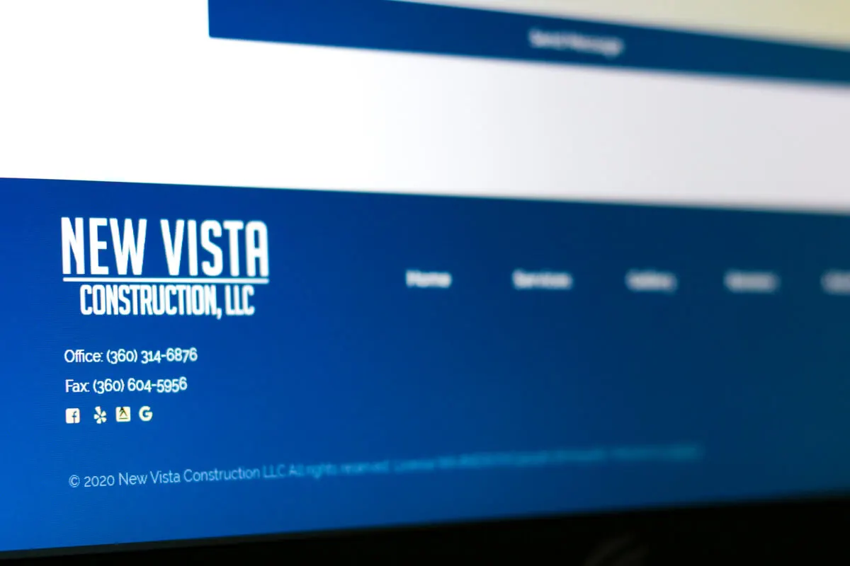 footer design for construction website