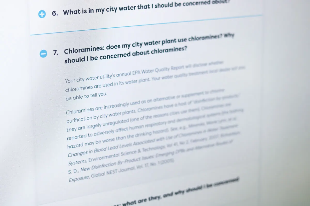 Frequently asked questions website page design