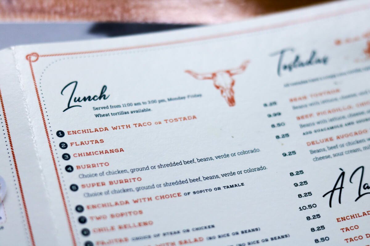 heading menu design