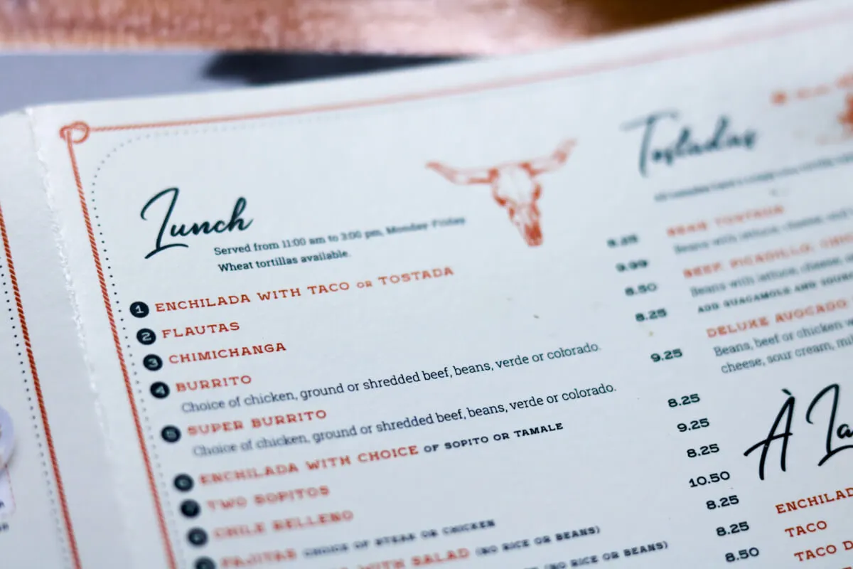 heading menu design