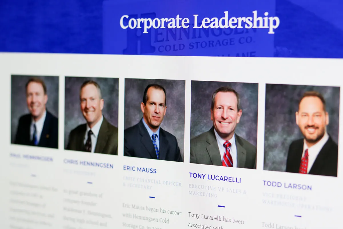 Leadership Page Design