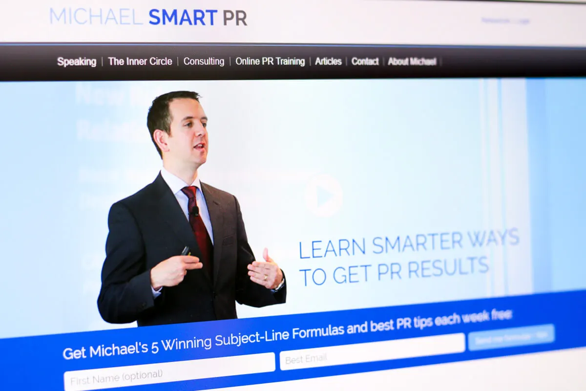 Old website michael smart pr