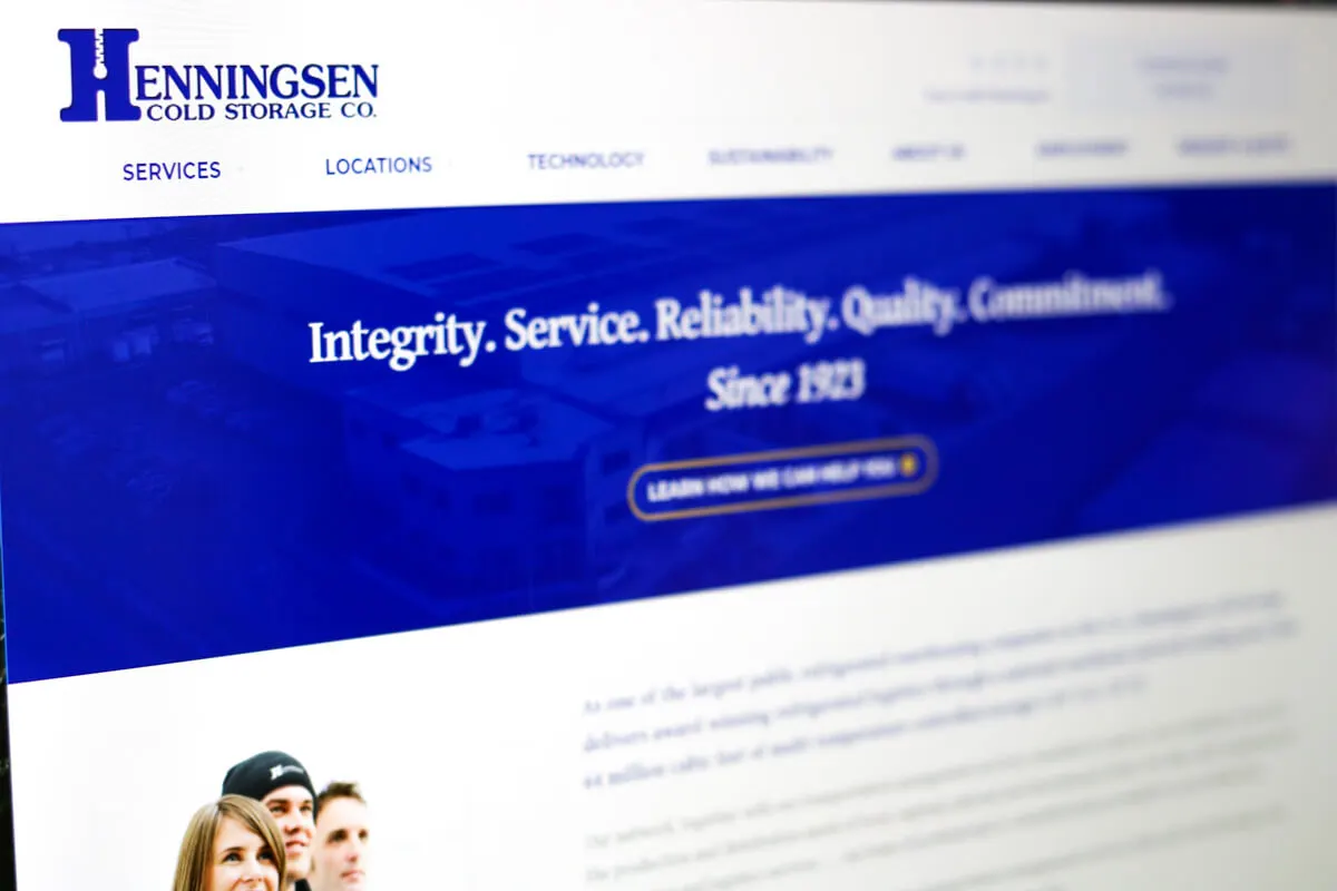 Refrigerated Warehousing Website Design