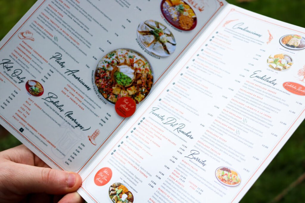 restaurant menu design