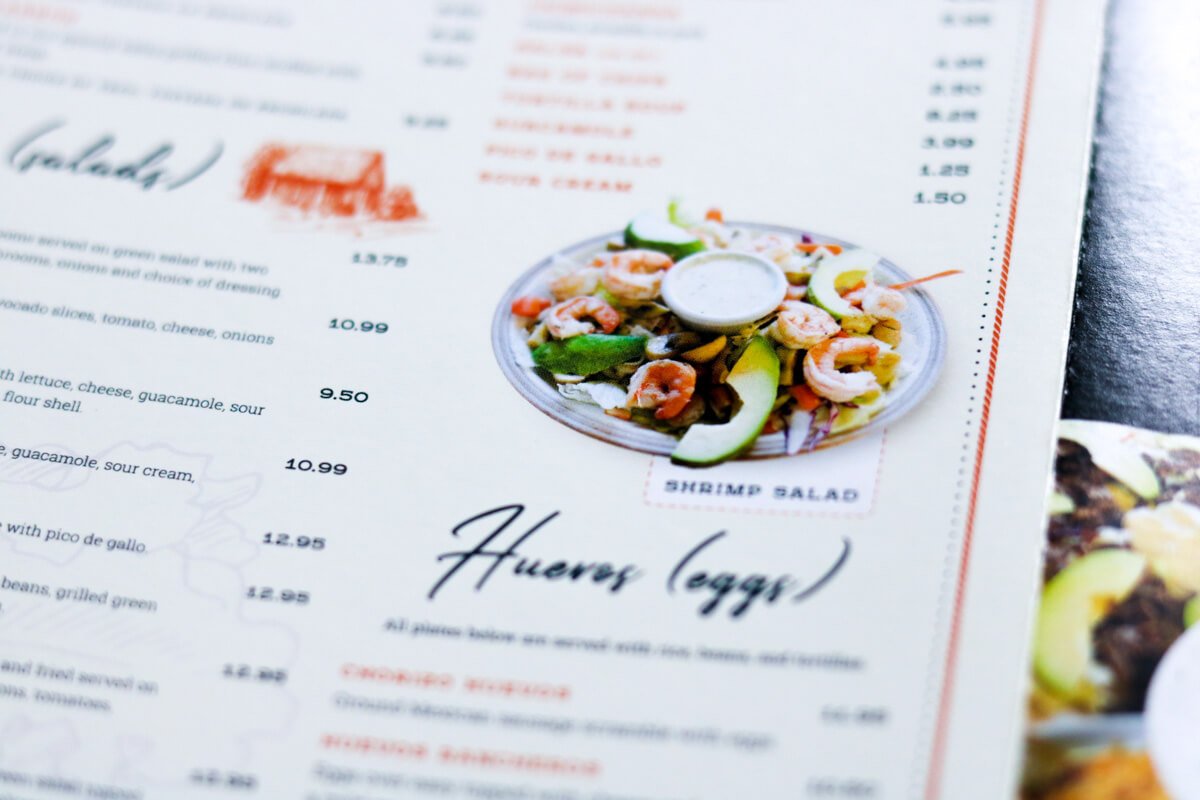 salad item menu