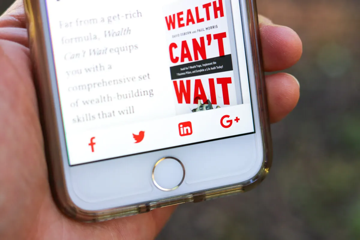 social media links website phone