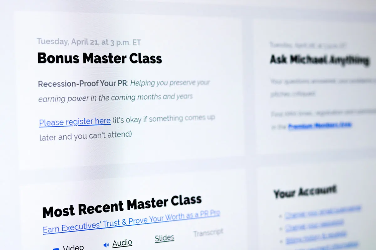 training sections web design