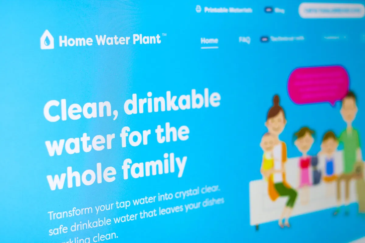 Water filter company web design