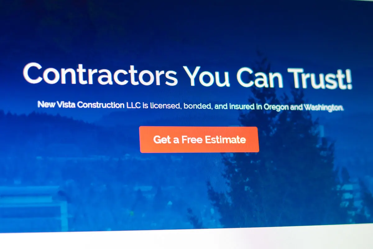 website header construction