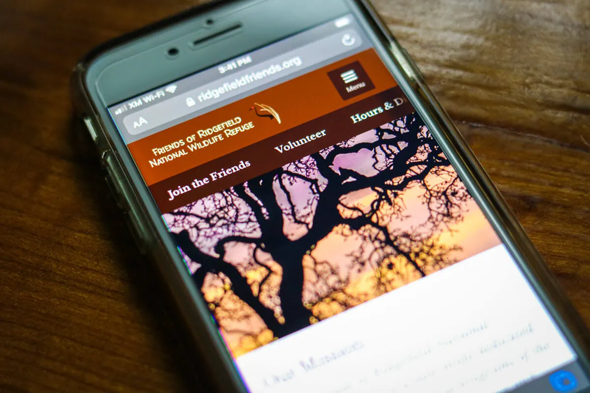 Wildlife refuge web design