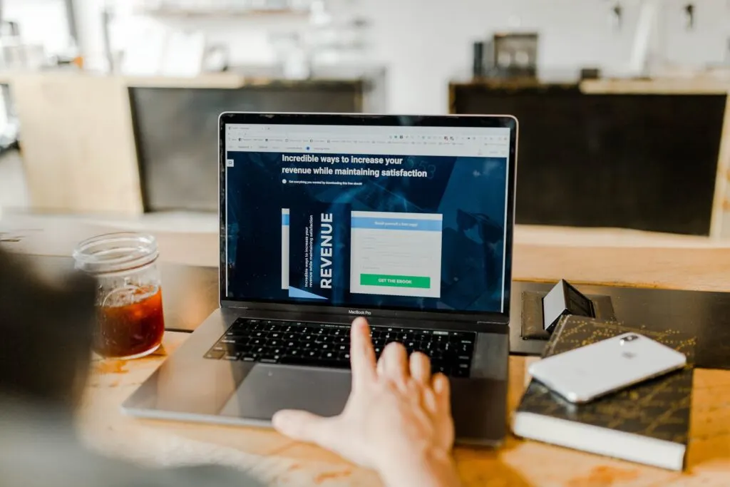 Landing page design