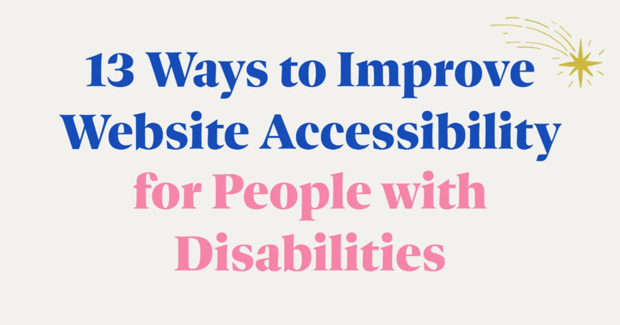 Improve Website Accessibility