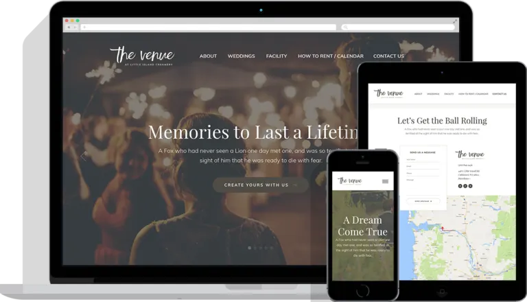 The Venue website designed by Graticle