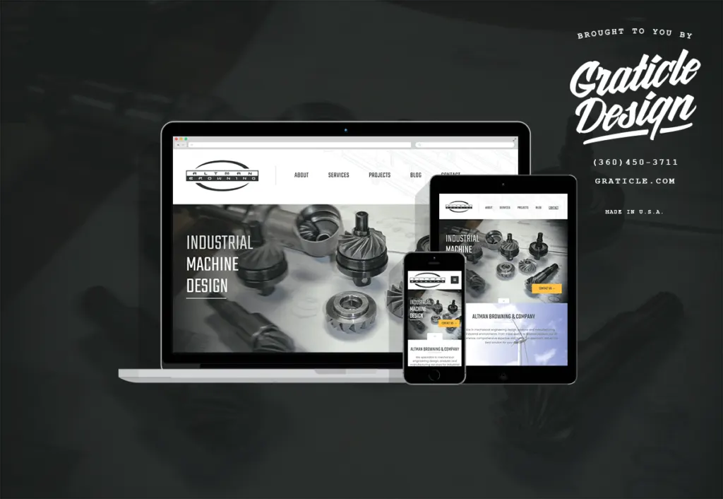 Altman Browning website, designed by Graticle