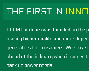 Beem Outdoors Website Design and Development high quality