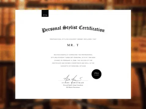 Professional Styling Academy (print), designed by Graticle