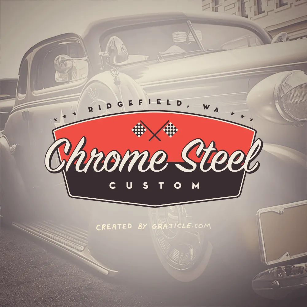 Chrome Steel Custom (logo), designed by Graticle