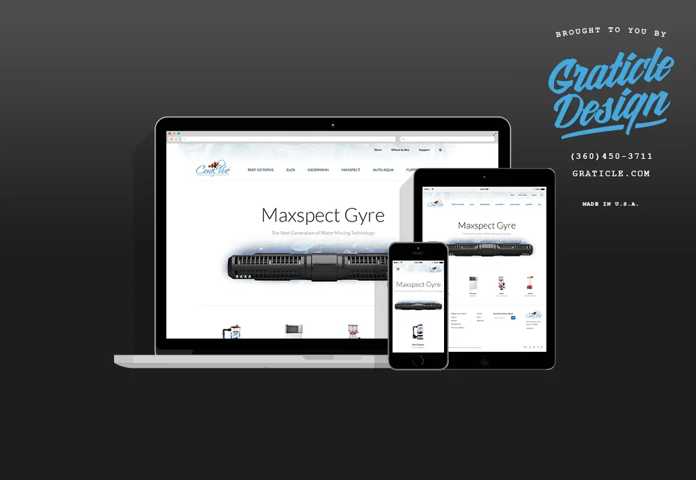 Coral Vue website, designed by Graticle
